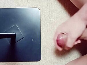 heidi boy masturbates with cock