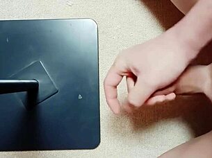 heidi boy masturbates with cock