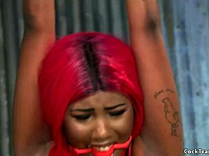 Huge Dick Shemale Engages In Activity With Ebony Babe