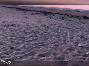 flashing big tits at sunset outdoors 😍. showing ass and boobs in public.