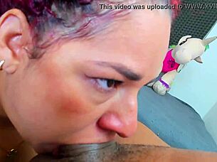 i'm deepthroat'n this bigg black cockk in hardcore bdsm