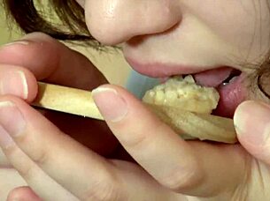 asian chewing fetish compilation with food sounds