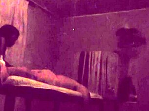 Ebony massage turns into interracial fuck on cam