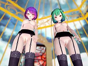 Hololive Uruha Rushia Tocoyami Towa Jaipur Dance Mmd