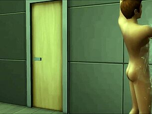 hermanastra helps with steamy bathroom action