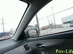 that cute teen brunette's ass getting jizzed pov with monster cock