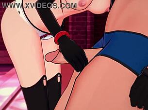 etna demon gives hot handjob leading to cumshots in disgaea