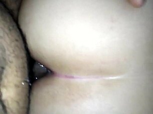 the black guy eagerly eats the pussy in this interracial amateur scene