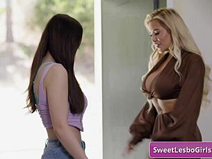 big tit lesbians caitlin arla lick tits