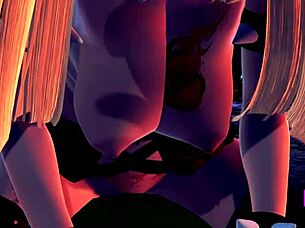 Luigi dates Bowser's wife in 3D creampie sex