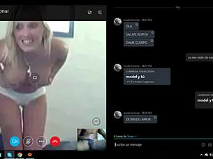 Rich girl on Skype loves my dick 😍