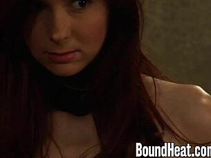 lesbian slave cumming under mistress's strapon 😩