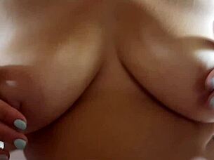 Wife's first experience with natural tits