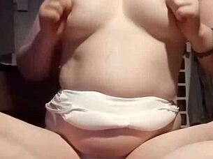 petite girl showing natural tits