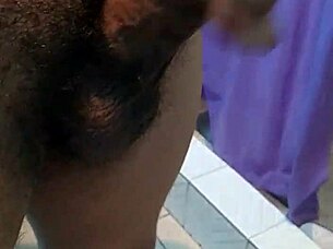 Masturbating in the bathroom with full house