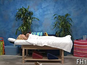 Cheerful endings massage session unfolds in narrative style