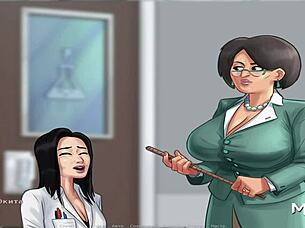 In summertime saga, babe performs deep throat 27