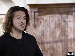 Girlfriend feels sorry for lonely dad. She agrees to comfort him with fingering, blowjob, and licking.