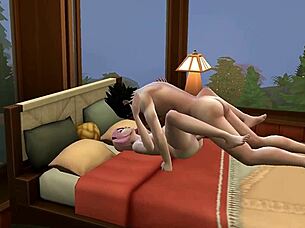 I watch Sakura and Sasuke's passionate encounter in this hentai.