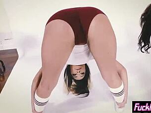 tighty teen 18+s fucked in a foursome by a judges big cock