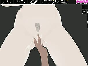 Enjoying hot animated cartoons with moaning sounds