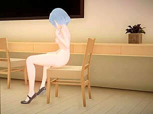 rem's hairy pussy licked to squirting orgasm