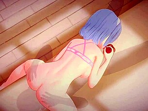 rem's hairy pussy licked to squirting orgasm