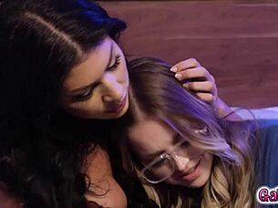 Queenie Sateen and Codi Vore in Erotic Lesbian Encounter