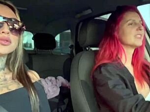 are you crazy about those big tits in the car?