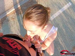 Miriam Prado's Big Tits Outdoor Blowjob!