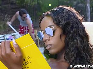 gorgeous ana foxx fucks with a white stud