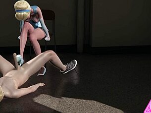 honey select2 cinderella gets blowjob and cumshot in hentai