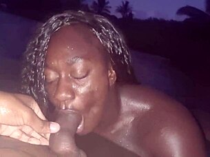 In the blue lagoon, we fucked in warm water