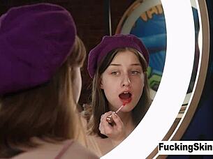 purple color makes my nipples hard during solo time