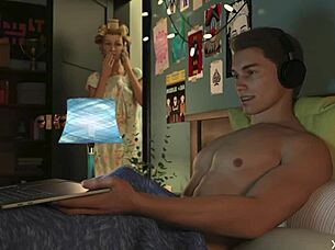 In Dreamland 02, a horny blonde babe fingers her tight wet pussy.