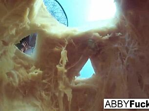 Abigail Carves A Pumpkin Then Plays With Herself