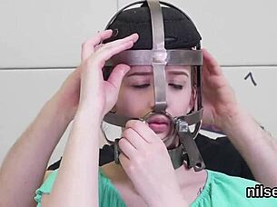 Unusual nympho undergoes anal therapy in assylum.