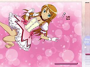 Kousaka Kirino strip in Arkanoid gameplay