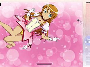 Kousaka Kirino strip in Arkanoid gameplay