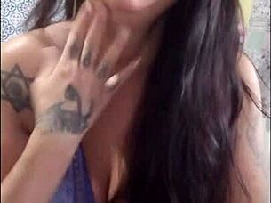 let's jerk off to rock music, milf with big tits guiding.