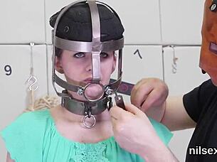 Unusual nympho undergoes anal therapy in assylum.