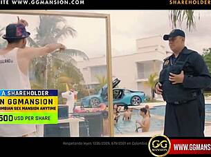 sweet brunette babe likes dildo and masturbation ggmansion