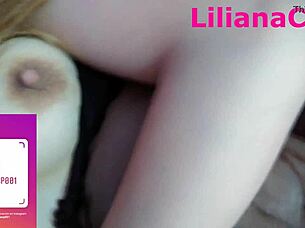 Latina records herself masturbating on webcam for her lover