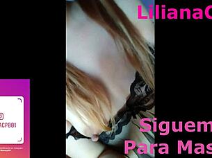 Latina records herself masturbating on webcam for her lover