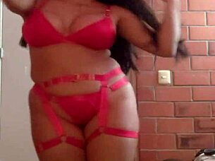 cinthya campos touches her big tits and ass while masturbating vagina