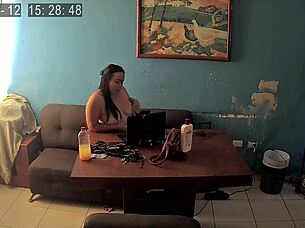 i discover my mom's slutty webcam sessions with strangers.