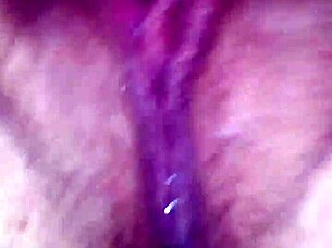 My girl intensely pleases her pussy with my help!