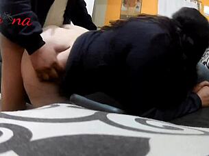 Ariel's little slut sucks my cock before I bend her over for doggystyle fucking.