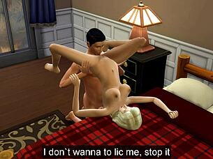 Teen wakes to kissing fingering licking passionate sex