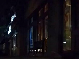 Ivory WHITE strips OUTDOOR in PUBLIC